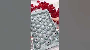 How to make beautiful jelly balls from lemon juice & raspberries foodiebeats shorts #jelly #dessert