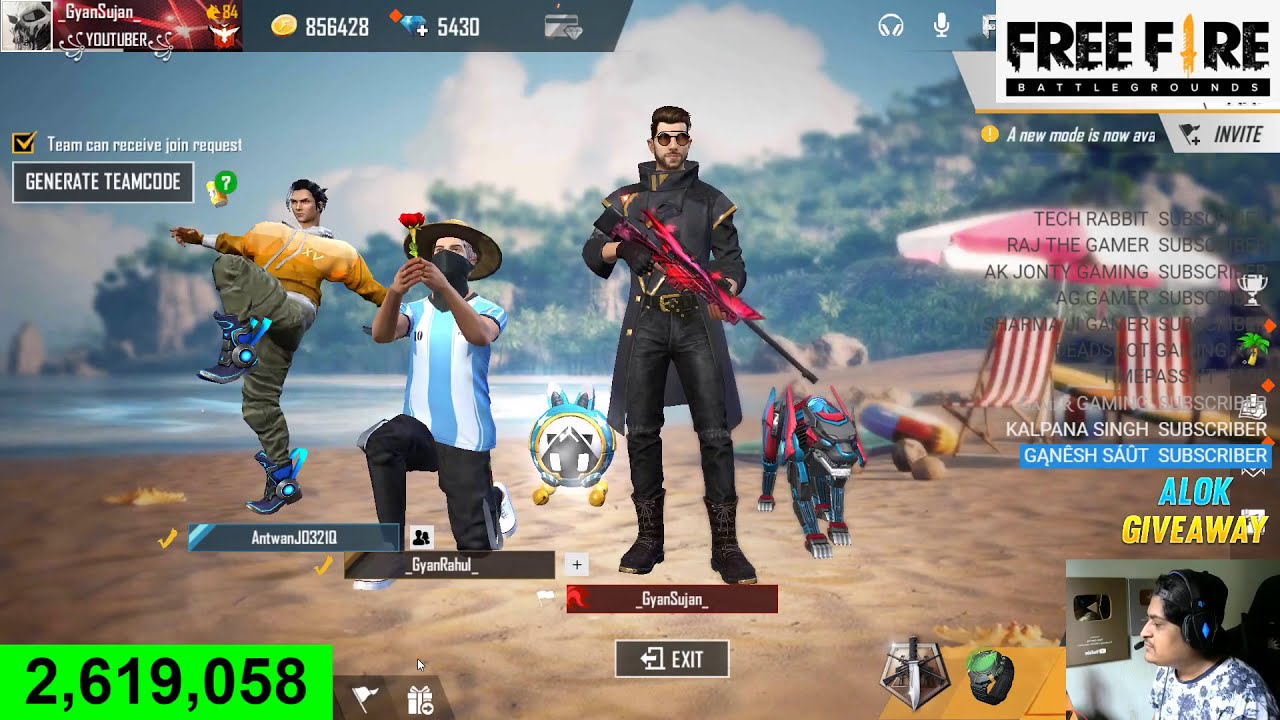 free fire live now