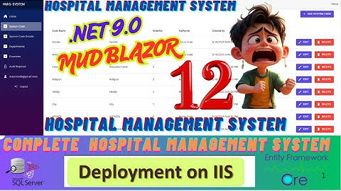 📌 EPISODE 12:  How to Create Complete Hospital  Management System With BLAZOR  EFCore,MS SQL,AUTO 🚀💥