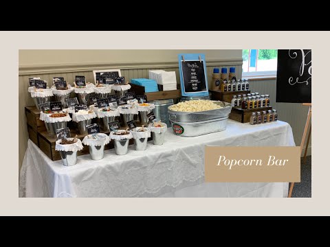 Popcorn Bar Idea: a great food bar idea for parties