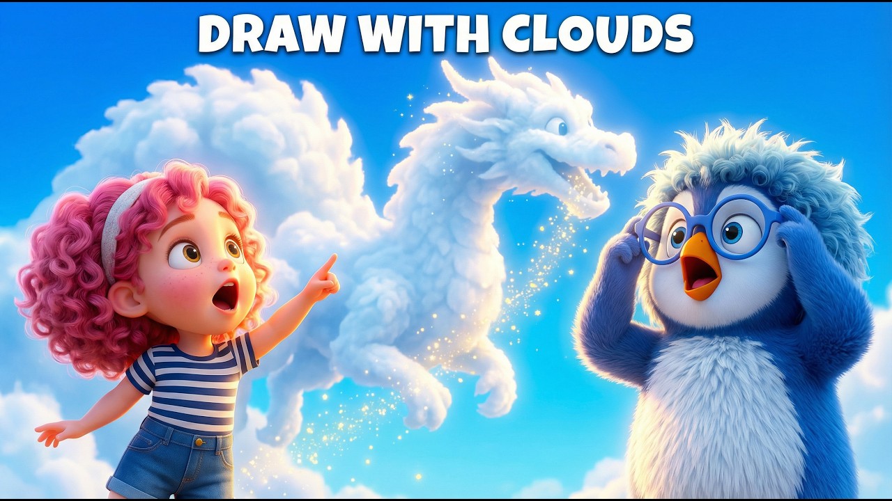 The Cloud That Could Draw | Imagination & Shapes Song for Kids - YouTube