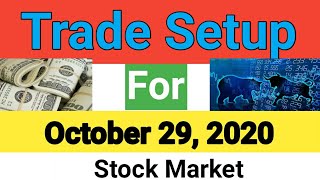 Stock Market | Trade Setup For October 29, 2020 | Sensex, Nifty | Intraday Stocks For Tomorrow