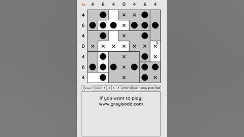 Grey is Odd - Today grids. Solution level 1 7X7 dated 04-05-2024