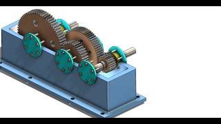 Animation of Reduction Spur Gear Box full video link in description #372  #designwithajay by DesignWithAjay 2,333 views 6 months ago 30 seconds