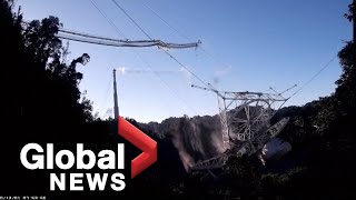 Footage shows catastrophic collapse of iconic Puerto Rico telescope