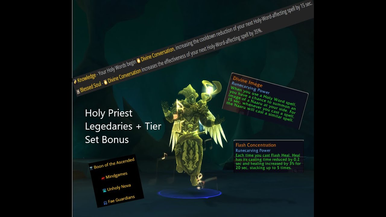Holy Priest Legendaries and Tier Set bonus for 9.2!!