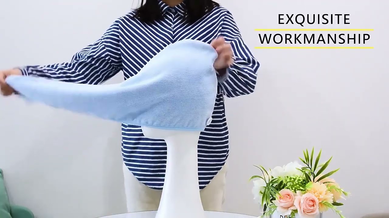 Luxury Terry Cloth Microfiber Hair Towel Wrap for Curly Hair - Custom Logo, Quick Drying Turban