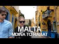 Virtual Malta Walking Tour - Mdina to Rabat. Relaxing Walk with Natural Sounds (ASMR).