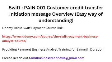 Swift : PAIN 001 Customer credit transfer Initiation message Overview (Easy way of understanding)