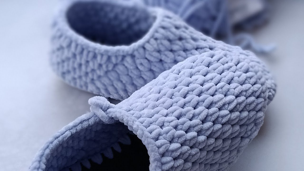 KADİFE İPTEN BABET YAPIMI 👣EN ÇOK İSTENİLEN MODEL #keşfet #crochet