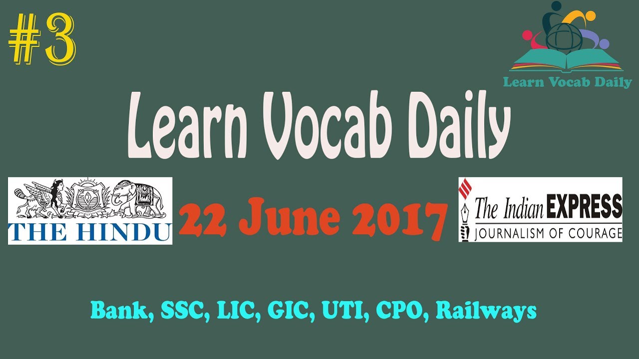 3 Learn Vocab Daily Dilemma Sedition Jeopardise Exempt Youtube