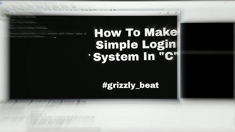 How To Make Simple Login System In C With Out DataBase