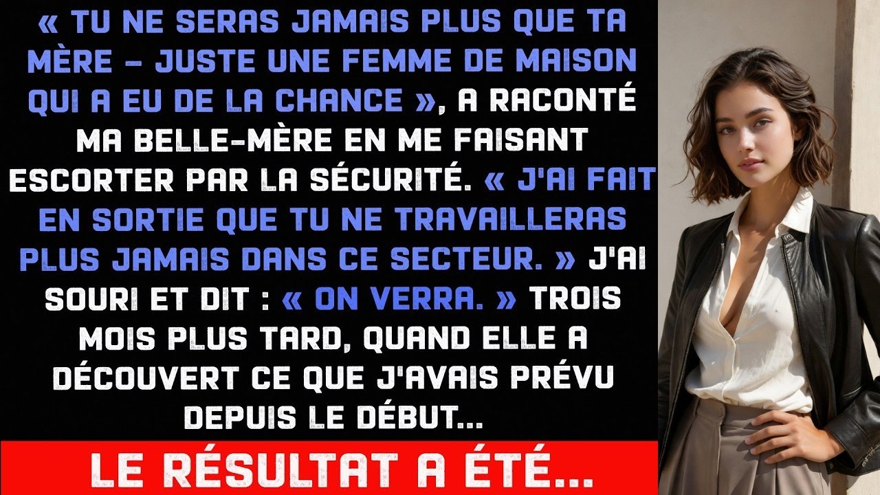 Le jour où j’ai été virée de l’entreprise de mon père, ma belle-mère m’a lancé : « Tu n’as jamais eu ta place ici, Olivia. Tu n’es que la fille de la bonne. » Huit ans de travail, huit ans à me...