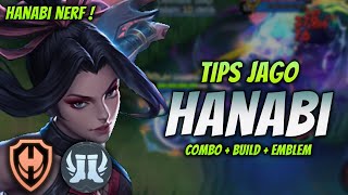 CARA MAIN HANABI NERF ! BUILD & EMBLEM HANABI TERSAKIT 2024 ! | HANABI GOLD LANE GAMEPLAY