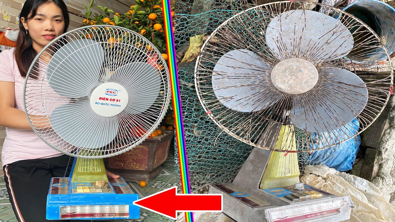 Table fan repair 🛠 restoration old rusty table fan restore electric fan