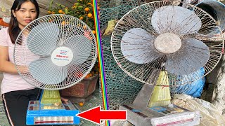 Table fan repair  restoration old rusty table fan restore electric fan  antique fan restoration