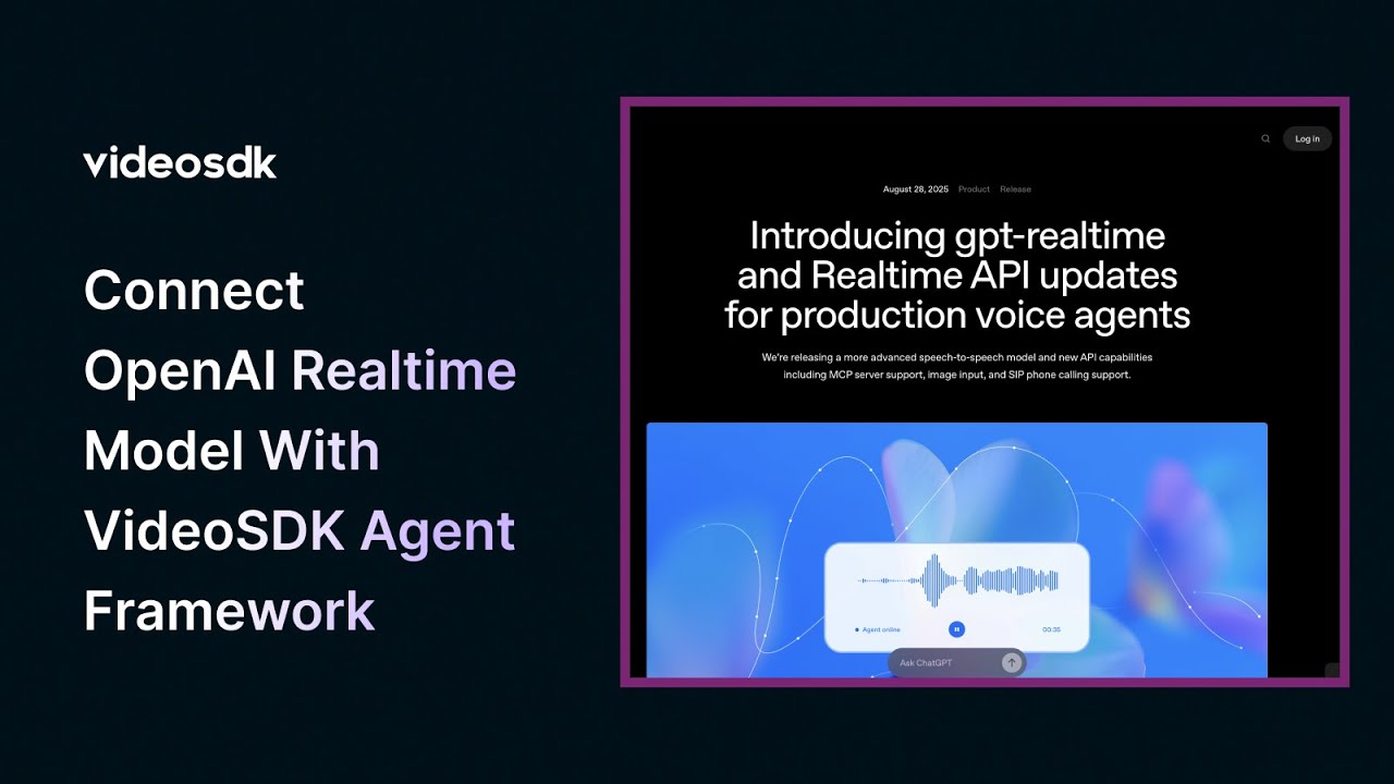Build AI Voice Agents Using GPT Real-Time API + VideoSDK AgentSDK