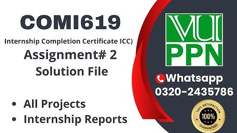 COMI619 Assignment 2 solution 2024 comi619 Internship completion certificate (ICC) #comi619