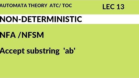 #13 problems on NFA which accept substring 
