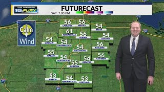 Clouds increase Saturday night after a sun-filled day