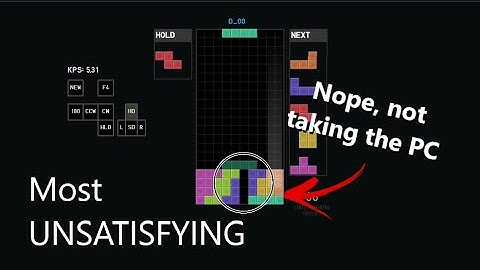 The Most UNSATISFYING Tetris 40 Lines