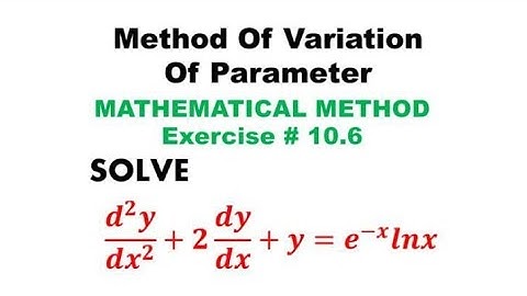 variation of parameter, solve y