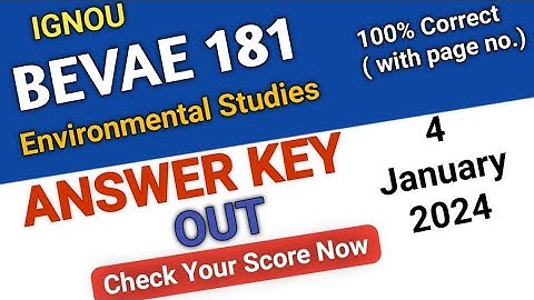 Bevae 181 Dec 2024 Answer Key | Bevae 181 Answer key 2025 | Bevae 181 Answer key 2024 |#Ssclasses4u
