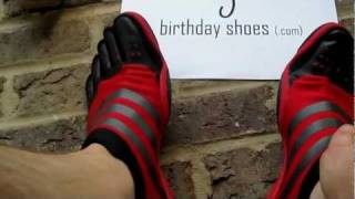 Adidas Adipure Trainer Toe Shoes - BirthdayShoes.com review - YouTube