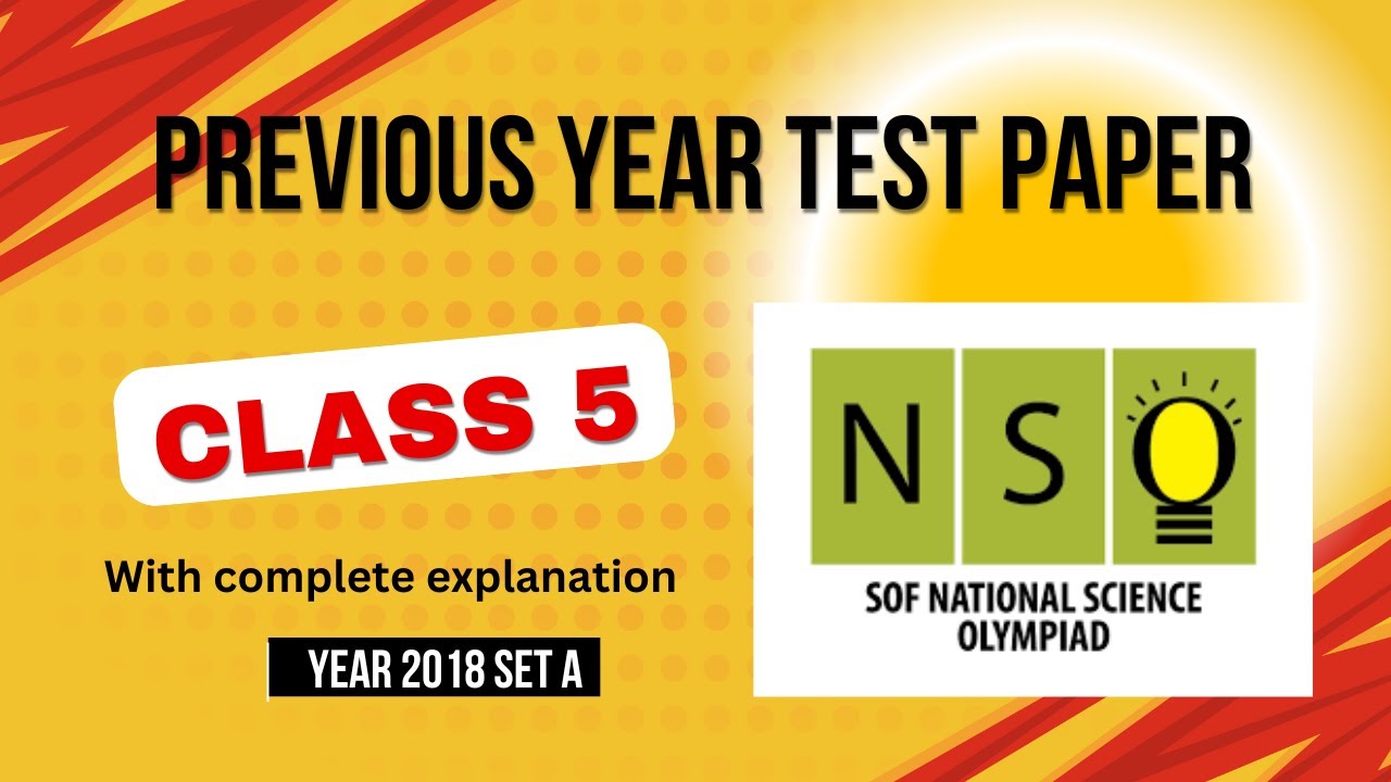 Science Olympiad test paper/ class 5/ 2018 set A/ previous year paper ...