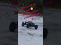 #rccar #sendit #arrmatough #bigrock #rc #snow #snowday