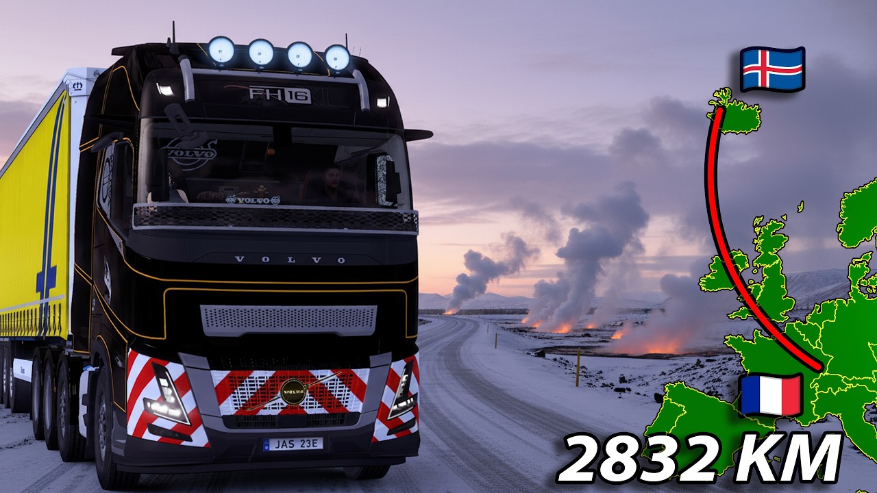 ETS2 Long Delivery Reykjavik (Iceland) to Metz (France) | Euro Truck Simulator 2