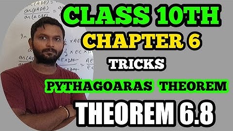 pythagoras theorem | theorem 6.8 class 10th math