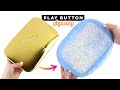 DIY Youtube GOLD PLAY BUTTON Squishy! Transparent & Color-Changing as well