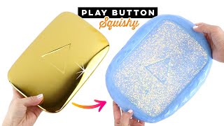 DIY Youtube GOLD PLAY BUTTON Squishy! Transparent & Color-Changing as well