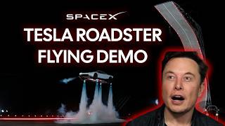 Tesla Roadster SpaceX Flying and Flipping Live Demos (INSANE)