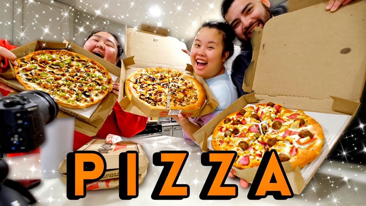 PIZZA HUT MUKBANG 먹방 STUFFED CRUST CHICKEN + THIN CRUST SAUSAGE + PAN CRUST HAWAIIAN EATING SHOW!