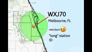 WXJ70 (Melbourne, FL) “long” station ID (audio) - 8/5/2023
