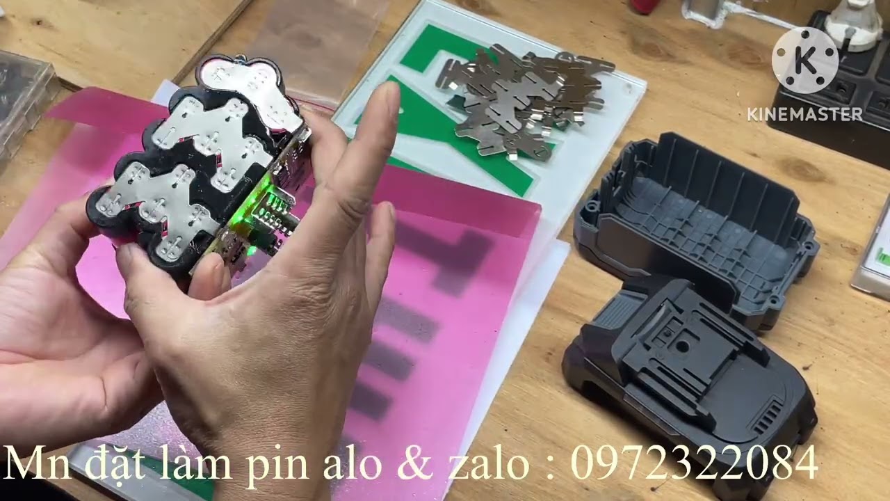 Cách làm pin máy khoan công cụ chất lượng  - pin 15cell sanyo - mạch DX 90a 