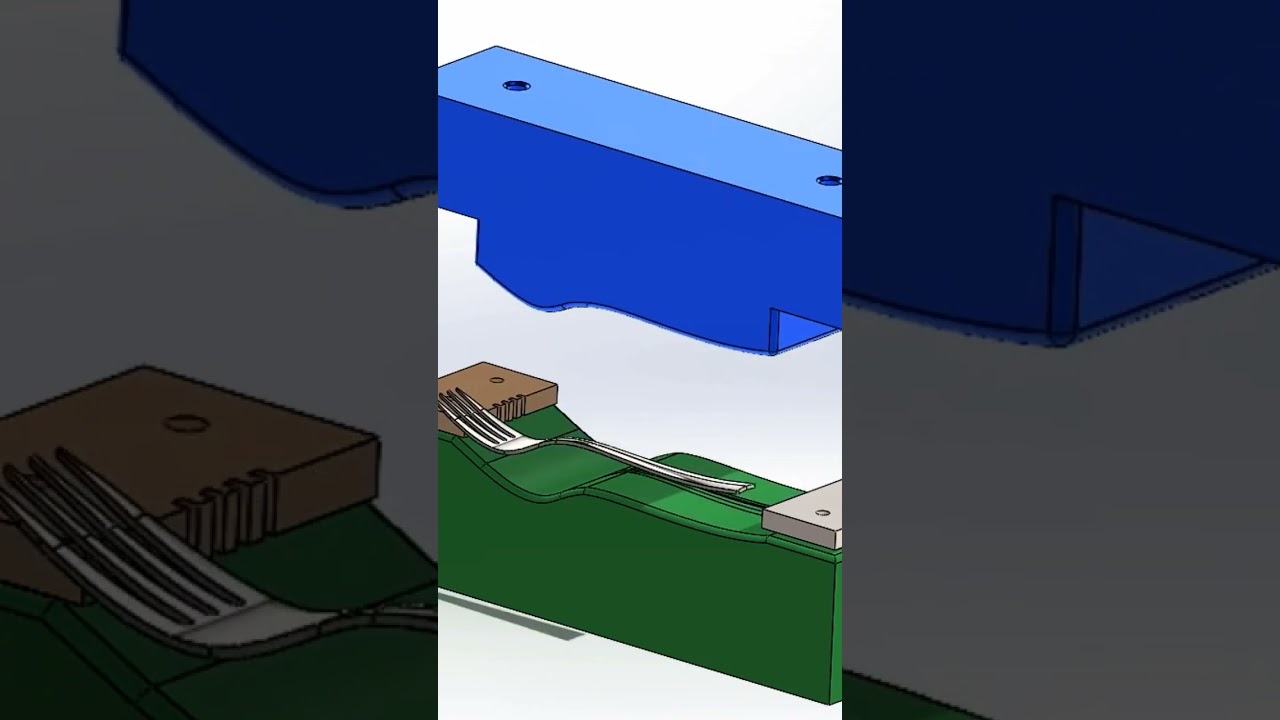 Kitchen Fork Die Motion Simulation in Solidworks 