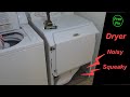 How to diagnose  fix a squeaking  squealing  noisy dryer