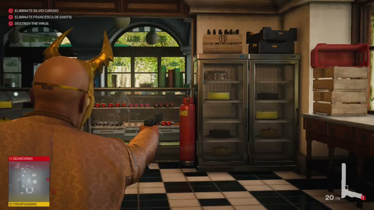 ( Hitman 3 Sapienza Italy 🇮🇹 Chef right into the coffee ☕️ With big Explosion 💥