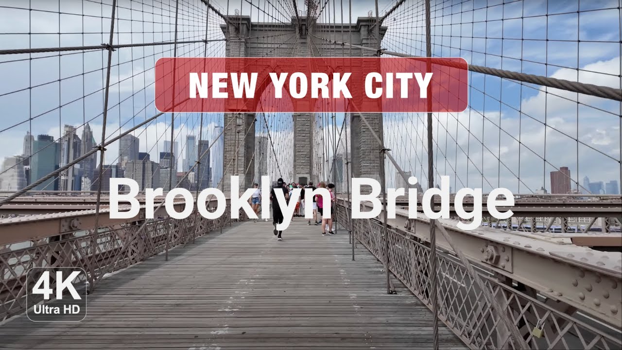 New York City Walking Tour - Brooklyn Bridge Walk [4K60] - No Commentary