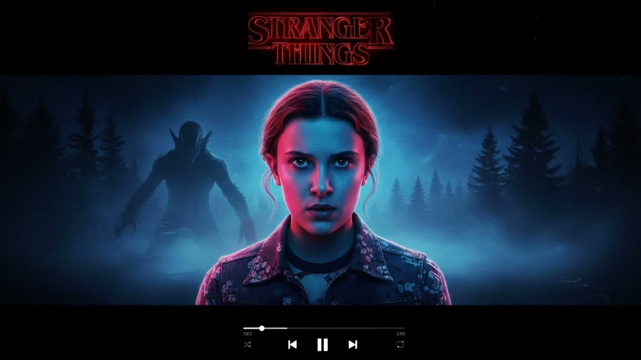 Night Walk Through Hawkins Neighborhood [Stranger Things Music]