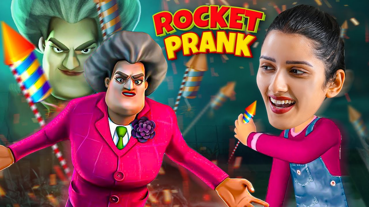 Miss T Ka Udta Rocket 😆🚀 | Scary Teacher 3D Funny Prank