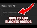 How To Add Blocked Words On YouTube Studio - Step By Step