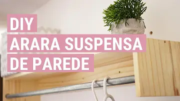 Como fazer arara de roupas de parede suspensa?
