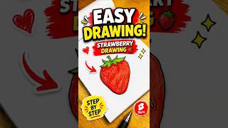 Easy Strawberry Drawing 🍓✨ | Step by Step Drawing Tutorial #shorts #drawing #colordrawing