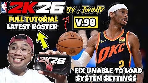 🔥FREE LATEST🔥NEW NBA 2K26 V.98 UPDATED ALL ROSTER OFFLINE  [TWINTV] | ANDROID FULL TUTORIAL