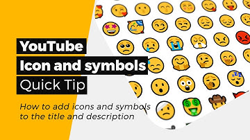 🖱YouTube - How to add icons and symbols to the video title and video description - A quick tip