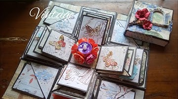 Mixed media explosion box/Vintage